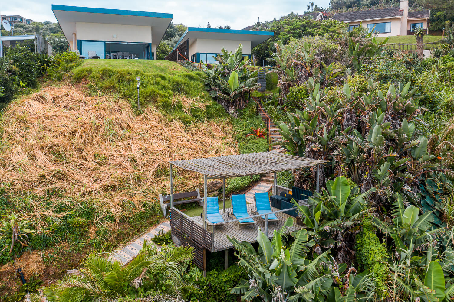 aeriel view of pergola